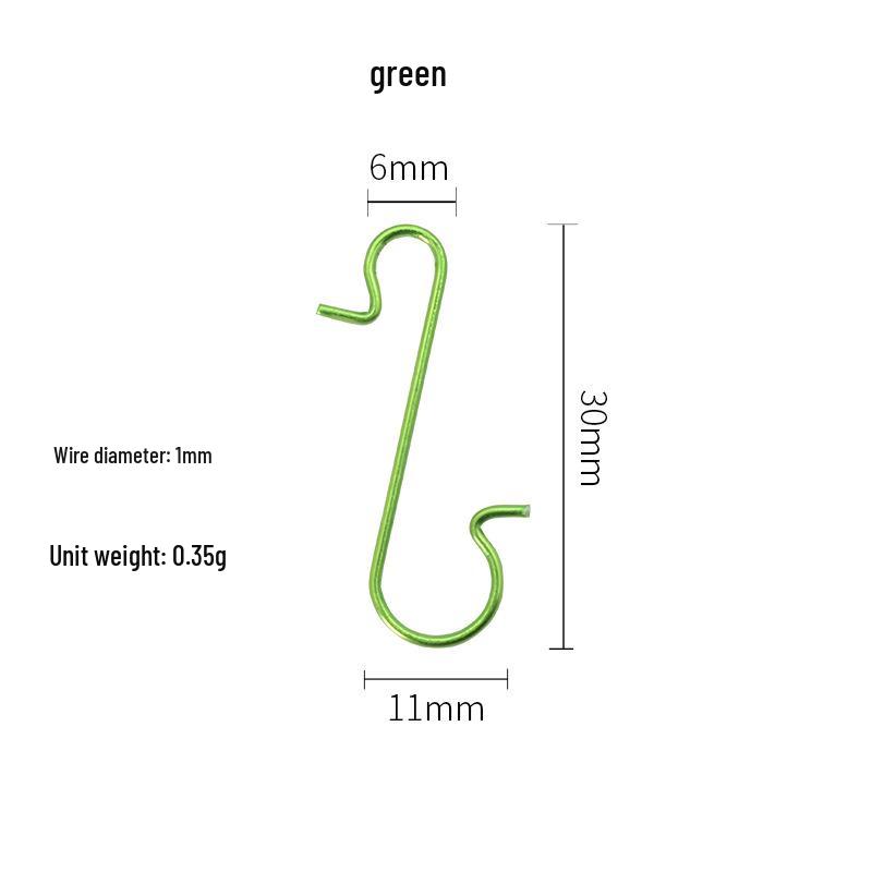 Creative S-shaped Christmas Tree Decoration Hooks