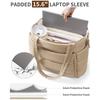 Large Capacity Puffer Tote Bag for Women with Coin Purse Water-resistant Puffy Handbag Casual Multiple Pockets Commuting Bags