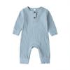Long Sleeve Baby Romper Solid Color Simple Fashion Infant Jumpsuit Princess Style