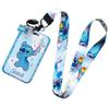 New Stitch Card Holder Anti-lost Cartoon Neck Strap Card Holder Nd Girls Toy Lanyard Badge Clip Present High Quality