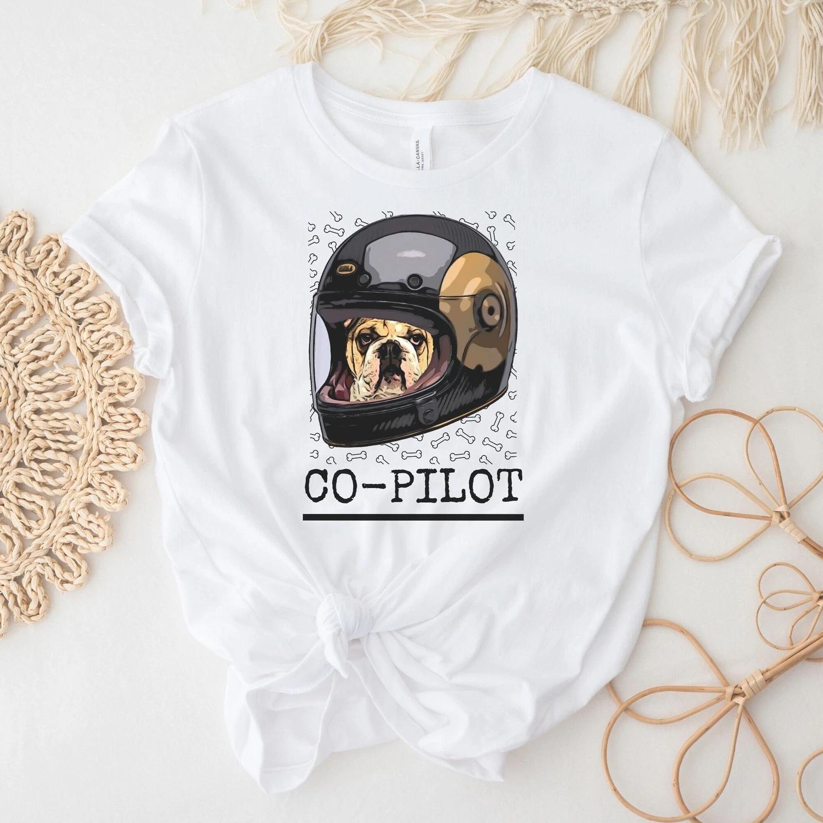 Bulldog  Dog is My Copilot  Shirt M