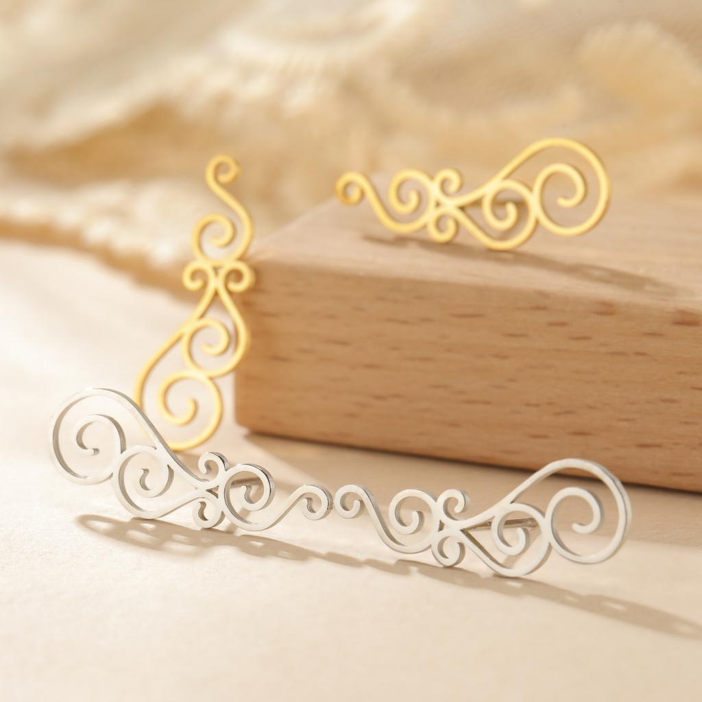 Minimalist Fashion Cut Vine Design Women's Versatile Stud Earrings