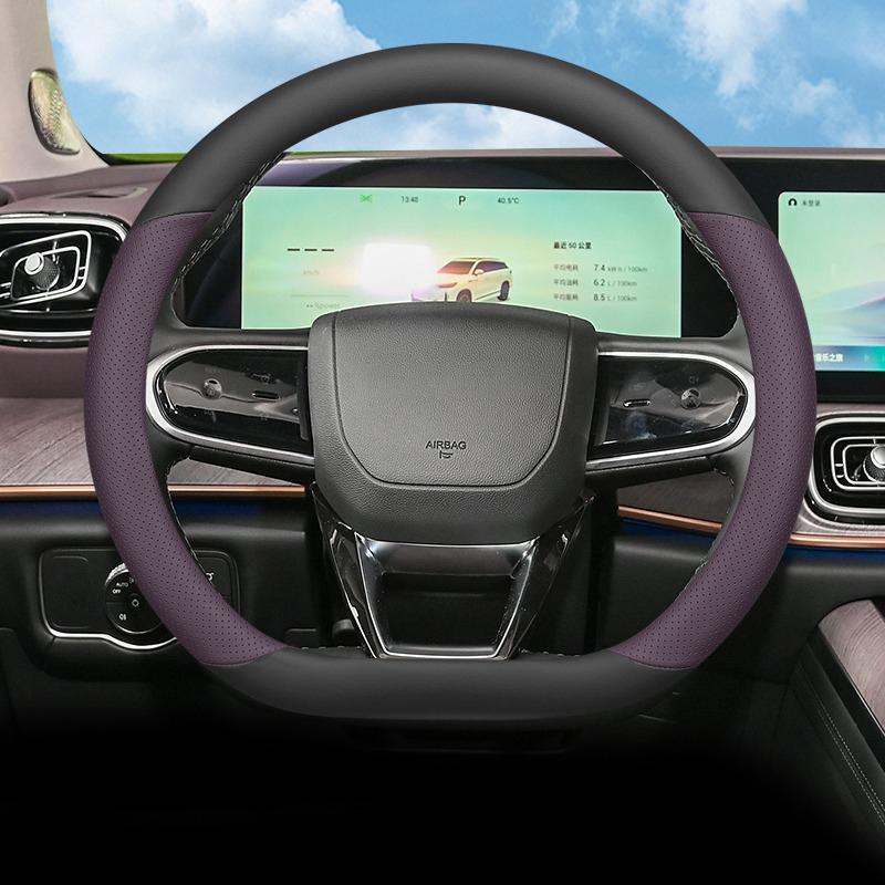 High-quality Leather Car Steering Wheel Cover Wrap for Chery Fulwin T6 T9 T10 2026 2026 2026 D Type Steering-Wheel