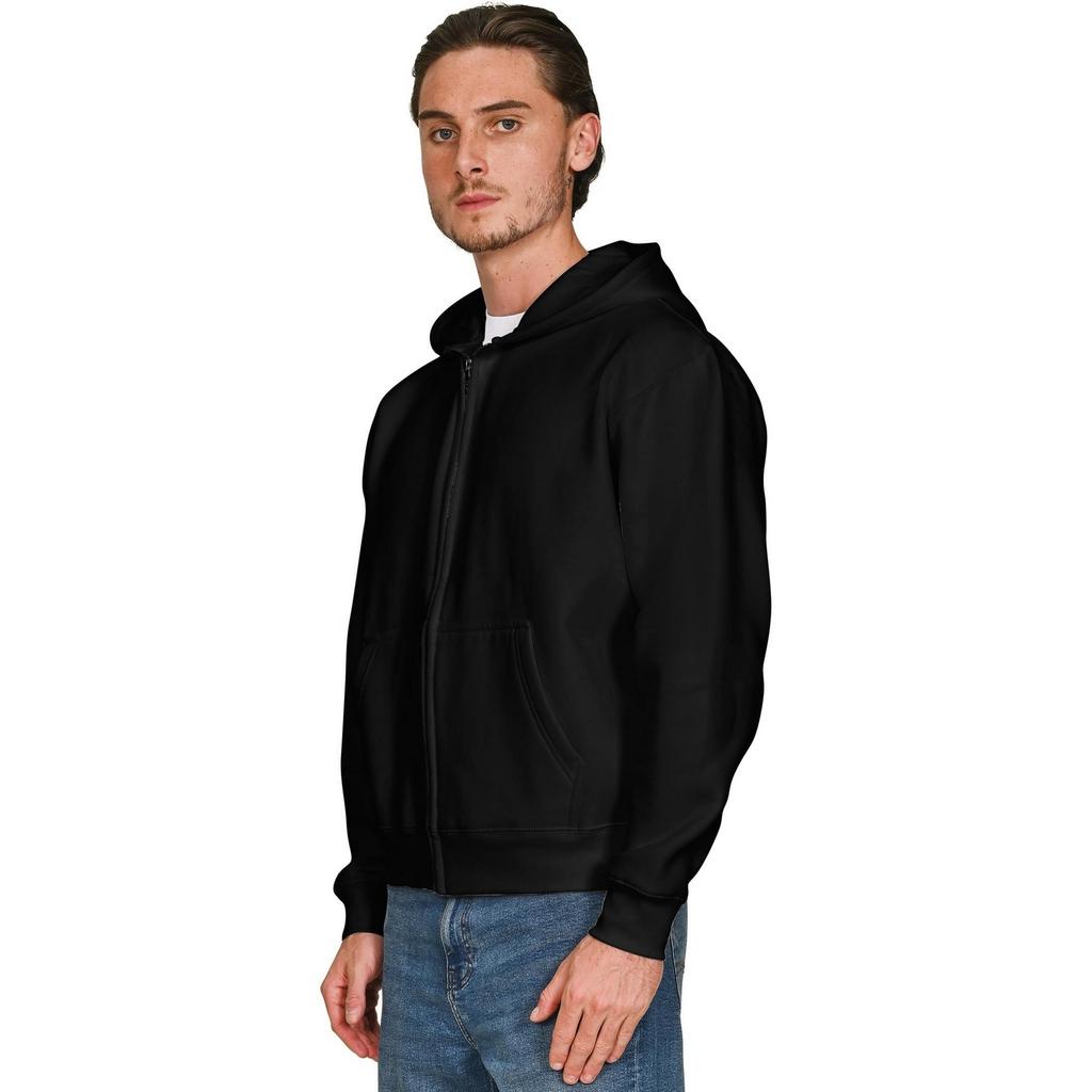Casual Classics Unisex Erwachsener Gekämmte Baumwolle Übergroßer Voll-Zip Hoodie