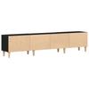 TV Cabinet Black Oak Effect 180 x 31.5 x 40 cm