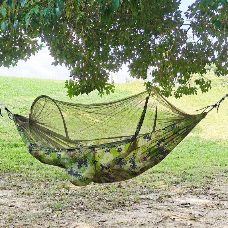 Heavy Duty Outdoor Hammock With Safety Design Kids Adults Breathable Nylon Net Bed Camping Picnic Garden Relaxation