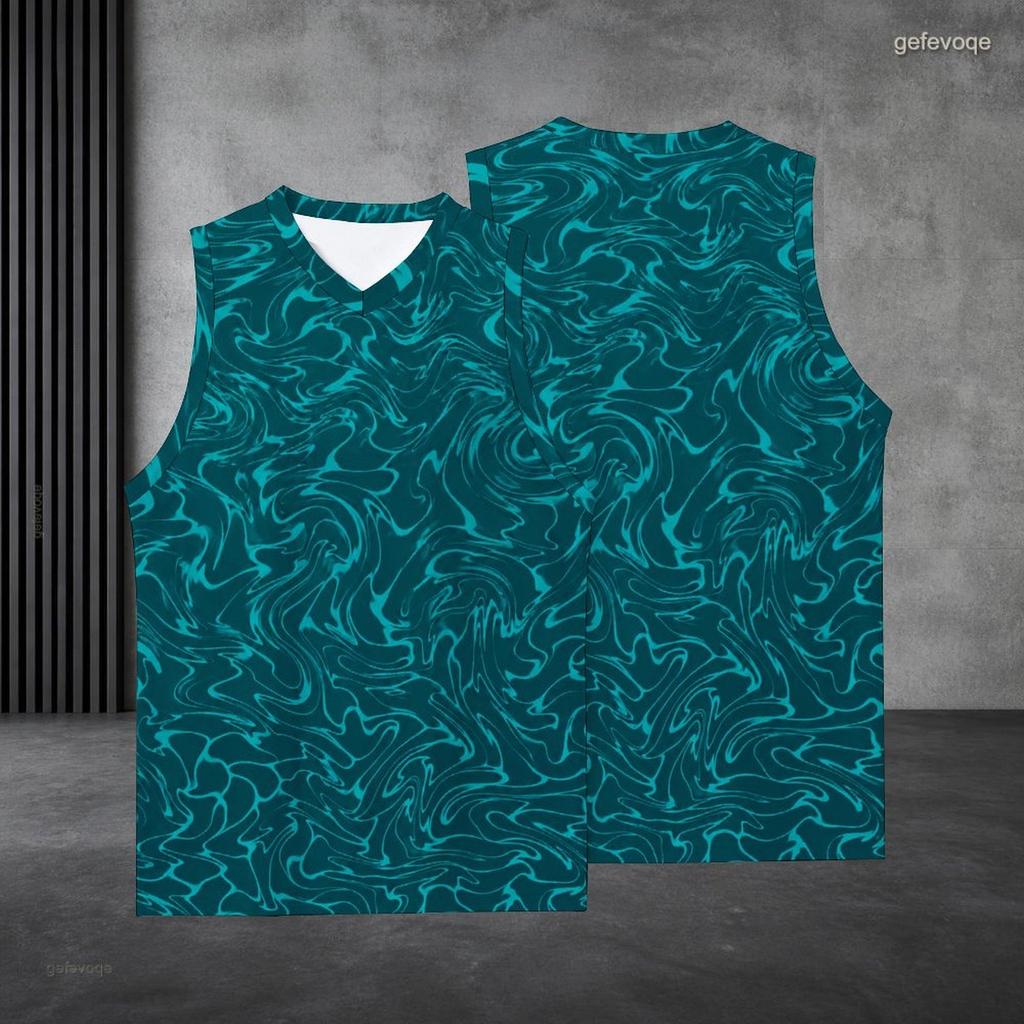 Mens Plus Size V Neck Sleeveless Colorful Graffiti Printed Tank Top