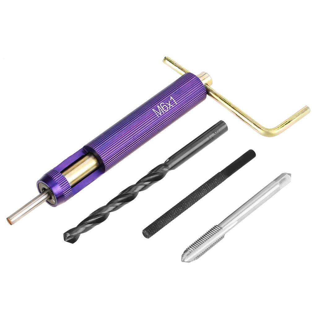 M6 rozsdamentes acél huzal menetbetét kombinált szerszámkészlet menetjavító készlet