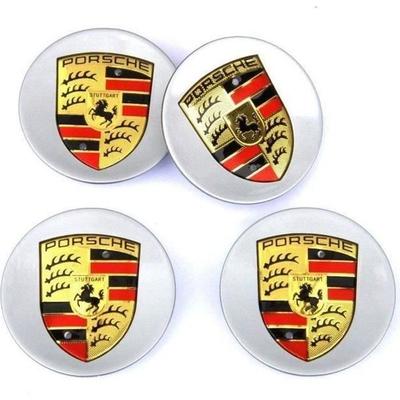 Wheel Caps - Porsche - 76 Mm - Grey - Set of 4 - ABS