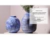 Nordic Minimalist Blue Ceramic Vase for Living Room Flower Arrangements