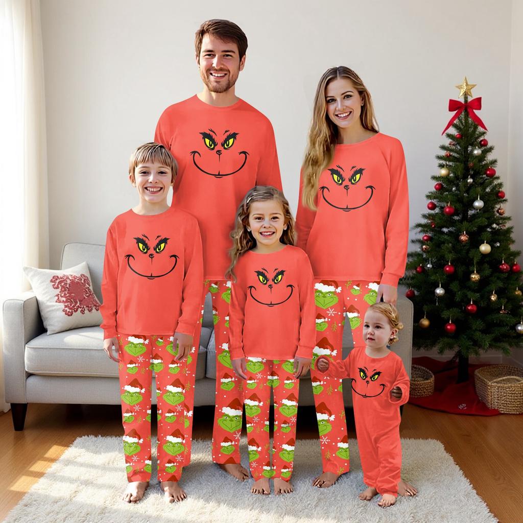 Passende Familiensets mit Weihnachtsmotiven, Langarmshirts und Hosen