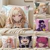My Dress Up Darling Anime Pillow Case Anti-dustmite Pillowcase Invisible Zipper Silky Short Plush Sofa Cushion Cover