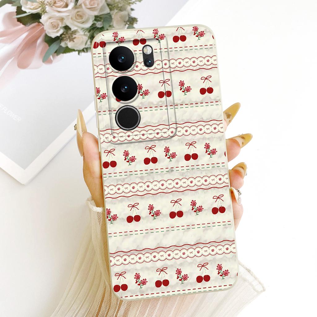 For Vivo V29 V29Pro Cute Cat Flower Cartoon Phone Case For Vivo V 29 V29 Pro V2250 V2251 Shockproof Soft Silicone Covers Bumpers