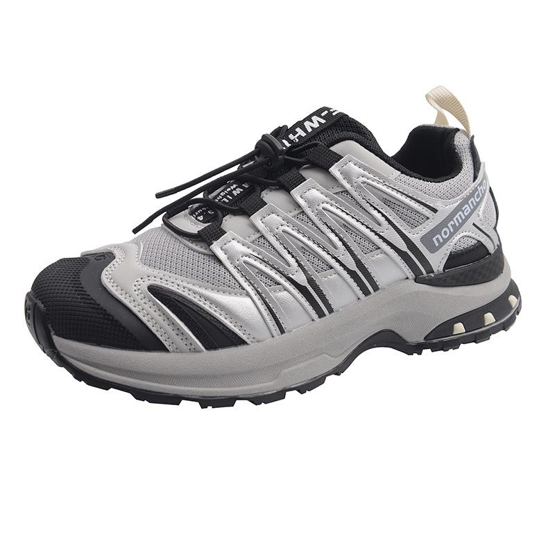 

Retro color matching platform dad shoes women s 2025 new small height-increasing mesh breathable casual sports shoes 35 чёрный