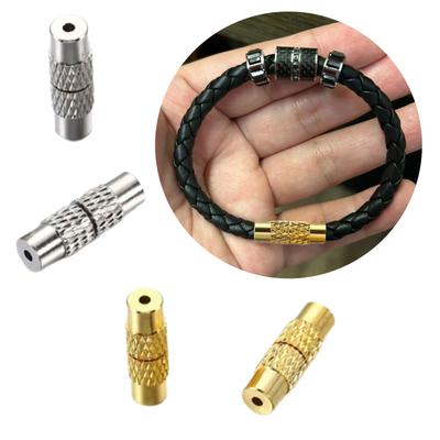 20 STÜCKE Tragbare Schmuckherstellung Messing Kordelende Messing Schraubverschlüsse Schmuck Endkappen für Armband Halskette Herstellungszubehör