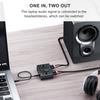 2 In 1 Out 3.5mm 2RCA Auditory Switcher Box Bidirectional Speaker Switcher with Mute Button and Sound Control