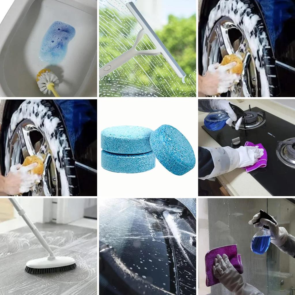 10/20/30/100pcs Glass Cleaner Practical Clean Effervescent Tablets Home Furnishing Car Use Strong Cleaning Solid Bath Of Glass