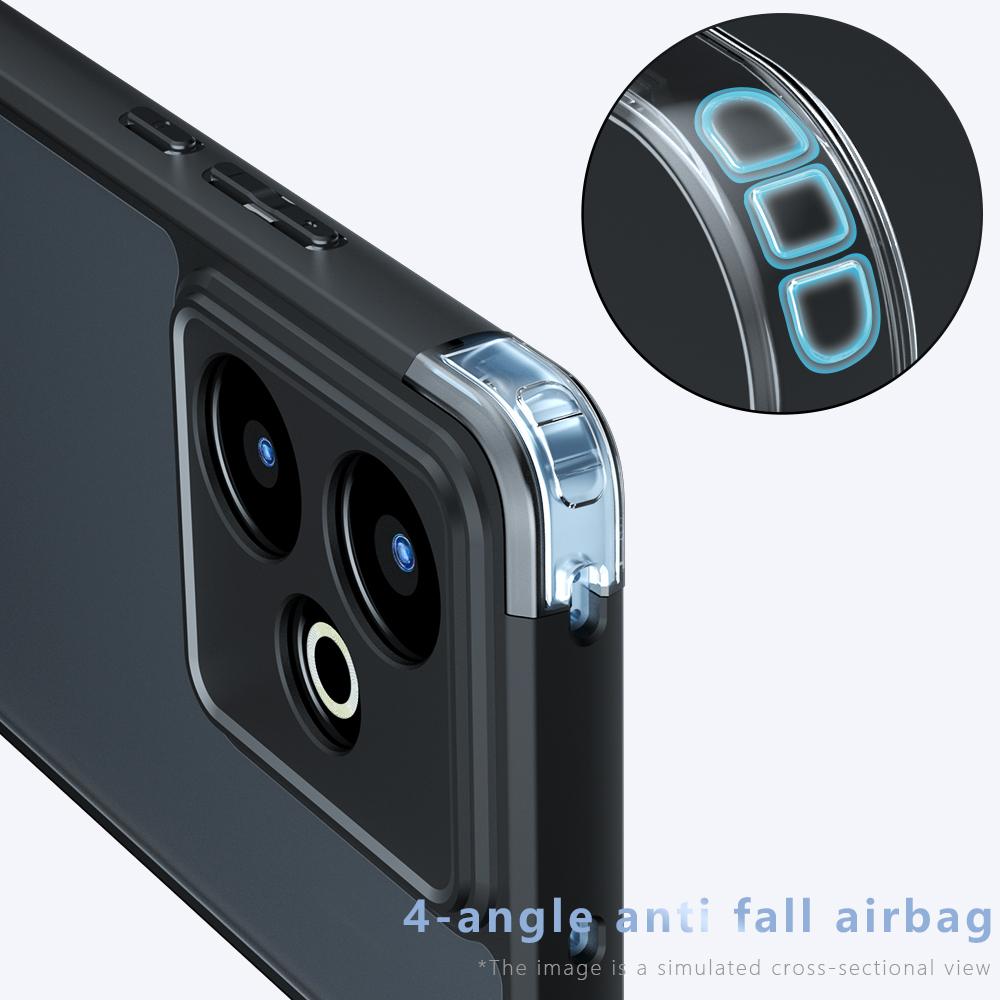 GT 7T Matt Støtsikkert Telefondeksel for Realme GT 7 GT 7Pro Neo 7x Hard Støtfanger Myk Gjennomsiktig Bakdeksel Anti-gulning Funda