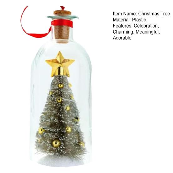 Christmas Tree Message in A Bottle Recordable Voice Christmas Tree Ornament