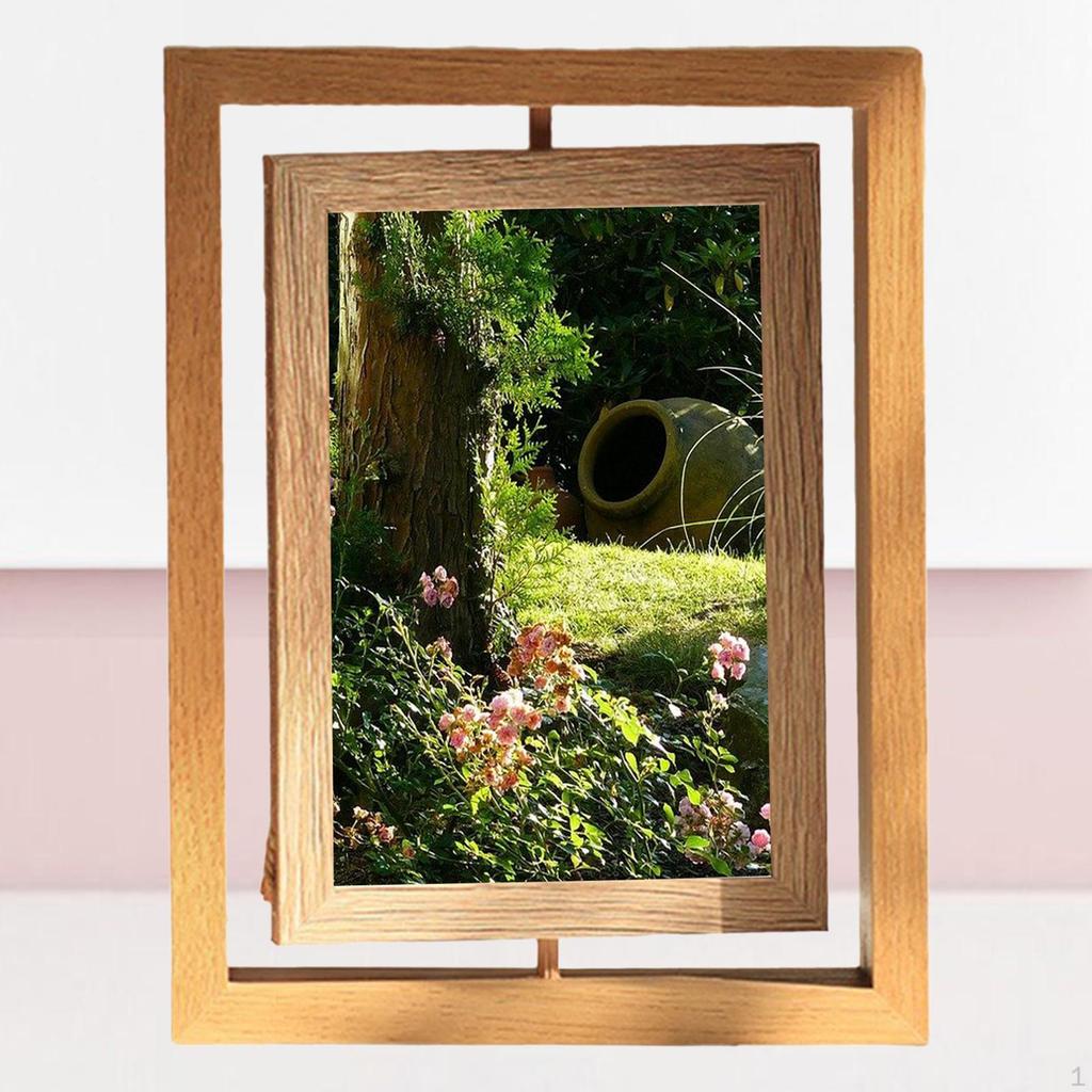 Creative Double-Sided Photo Frame, Modern Crafts, Display, Rotating Frame for TV