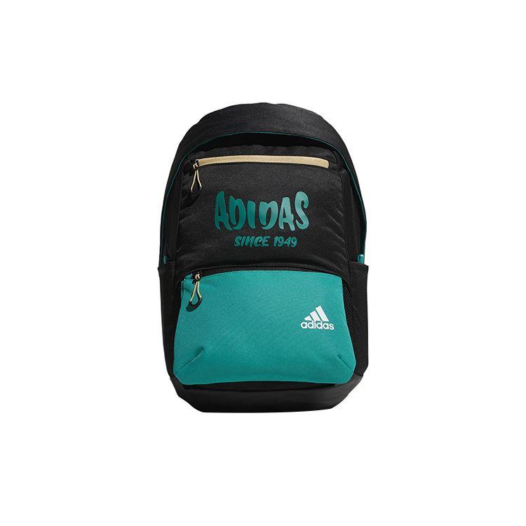 Adidas Eco-Friendly Two-In-One Logo Print Polyester Backpack Unisex Backpacks Black HN6681 Black