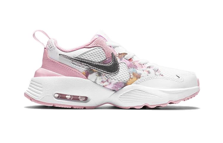Nike Air Max Fusion SE Comfortable Round Toe Abrasion Resistant Breathable Low top Kids Lifestyle Shoes Pink White CZ6584-100
