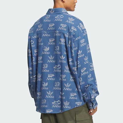 Adidas Originals CITY SKATE Shirt Men's Light Denim Blue/White JN1662