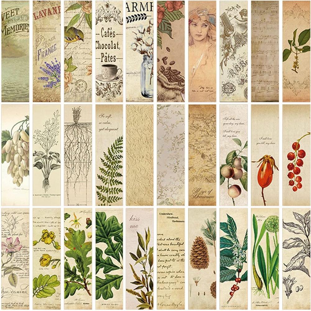 

Green Leaf Forest Story Series Bookmarks Natural Style Plant Bookmarks Gift Office
