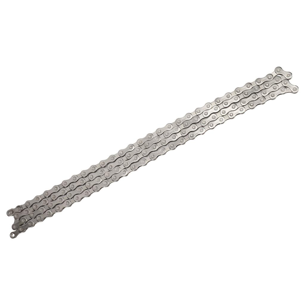 Mountain Bike Chain with 2 Link 10 Speeds 116 Link Adjustable Strong Impact Resistance Silver Bike Chain for Road Bike