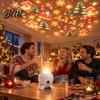 Holiday Party Projection Lamp Christmas Projector Light Santa Sleigh Night 360 Light Degree Rotating for Bedroom Indoor Decor Decorative