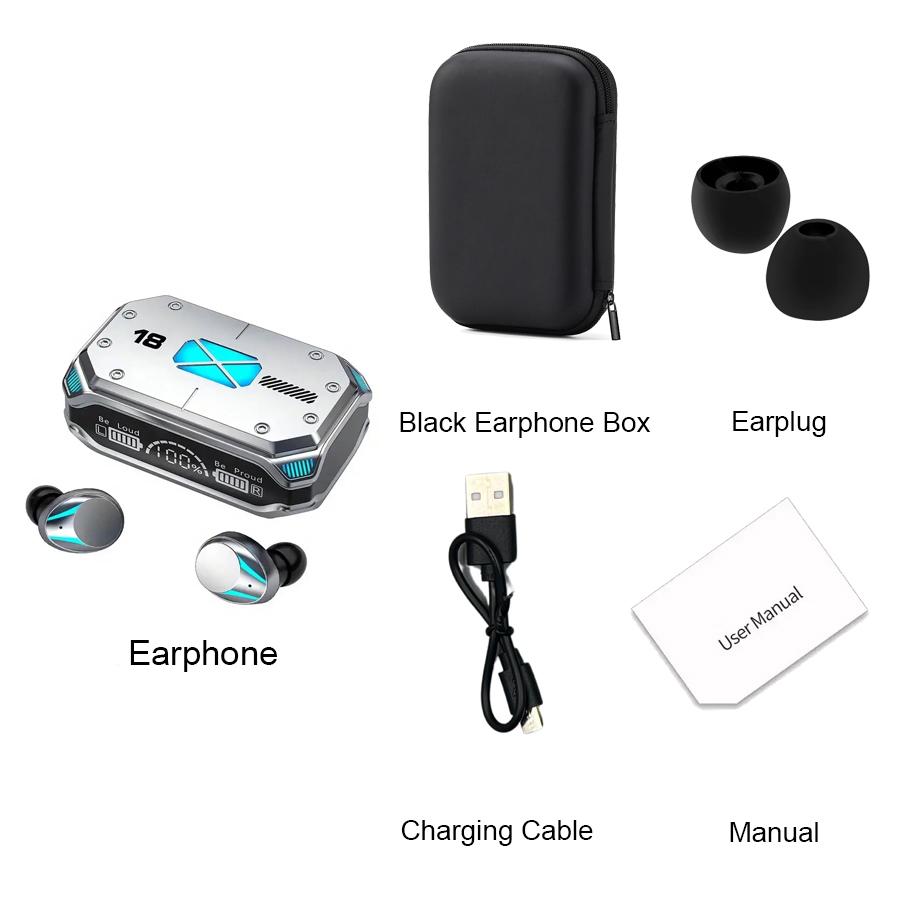 M41 Bluetooth Kopfhörer Kabellose Kopfhörer Smart Touch Digitalanzeige Stereo Ohrhörer Mit Farblicht Magnetische Saugkopfhörer
