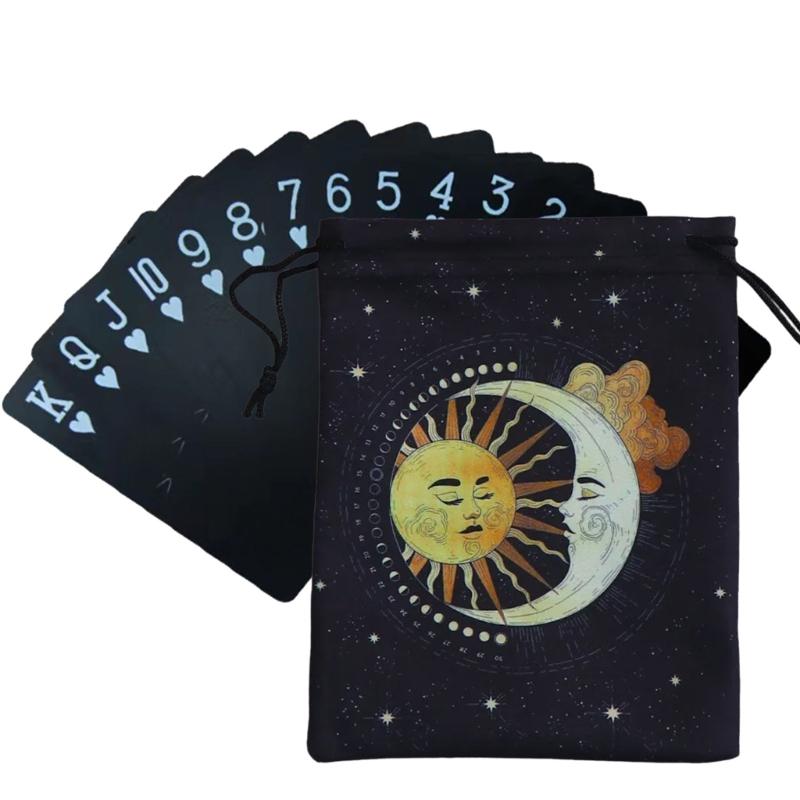 Samt Kordelzugbeutel Tarot Orakelkarten Runenbeutel Geschenktasche Schmuckbeutel