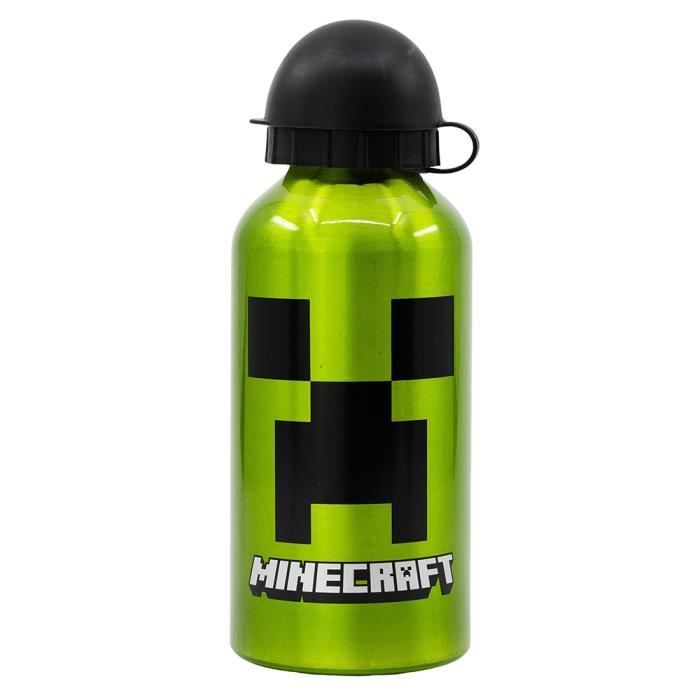 Gourde Enfant - MINECRAFT - Crepper Green - Aluminium - 400ml - Mixte