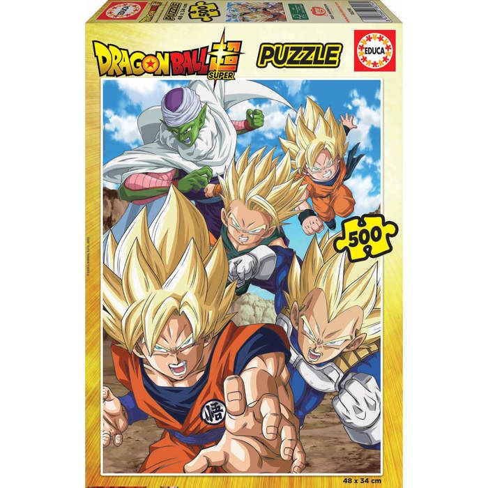 500-piece Dragon Ball Puzzle - EDUCA - Cartoons and Comics Theme - Size 34 X 48 Cm