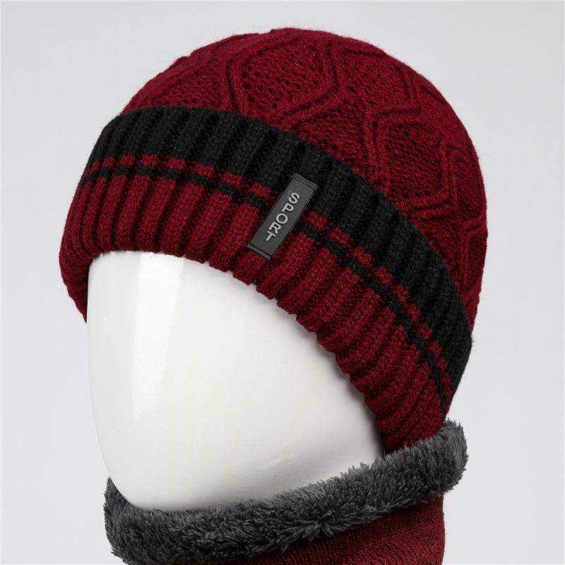 Autumn and winter hats men's knitted old hats grandpa wool to keep warm winter ear protectors thickened hats