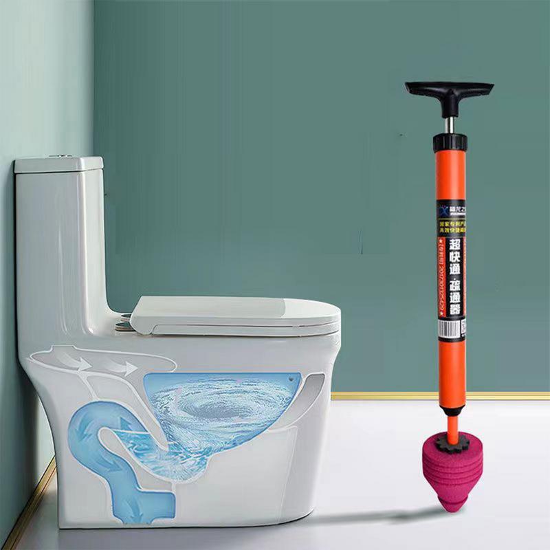 Unblock Toilet High Pressure One Shot Toilet Pipe Plunger Cleaner Silicone Quickly Home Toilet Sewer Dredging Plunger Wc pump