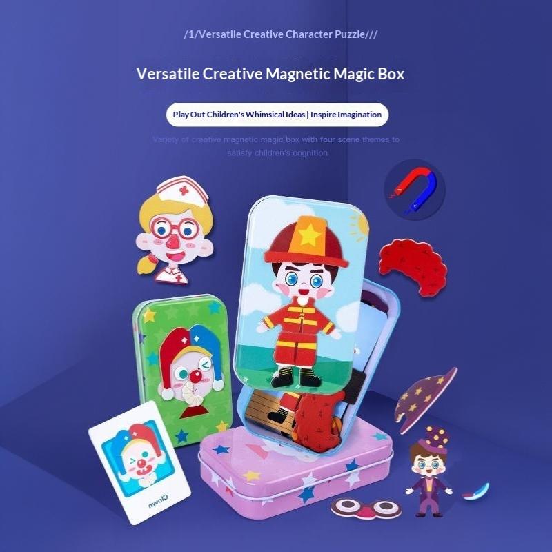 Magnetic Dress Up Puzzle Toy BPA Free Safe Expression Changing Game for Kids 3+ Kindergarten Activity Reward Gift