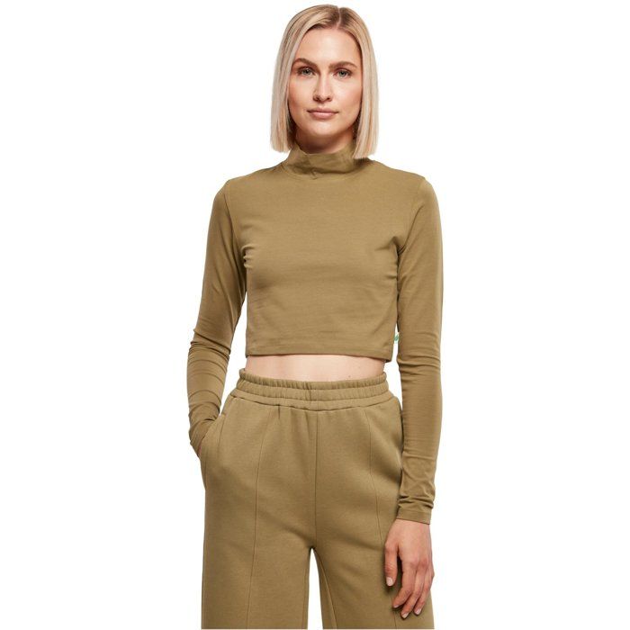 Urban Classics Ladies - Organic Crop Turtleneck Longsleeve