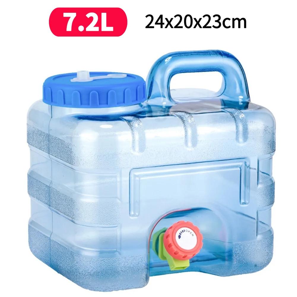 10L/15L Outdoor Water Bucket Food Grade with Faucet Driving Water Tank Container Water Storage Bucket for Picnic Travel Driving