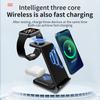 100W Wireless Charger 3 In 1 Stand Dock For  Watch 8 7 AirPods iPhone15 14 13 12 11 XS X 8 Induction Fast Charging Station