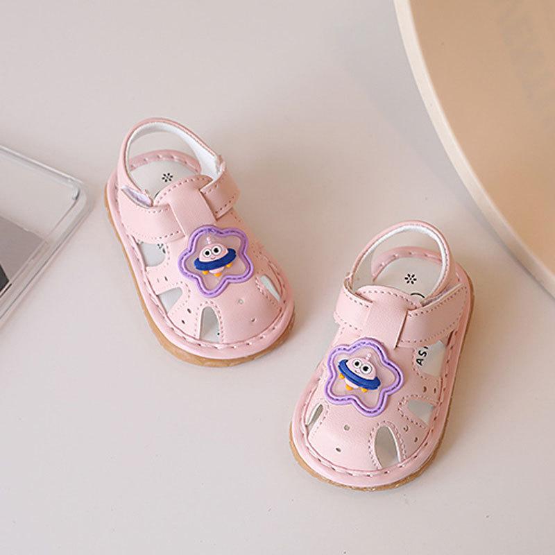 Summer 0-2 Years Old Called Shoes Cartoon Female Baby Toddler Shoes Soft Sole Male Baby Shoes 1 Bag Head Sandals