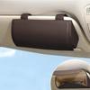 Leather Auto Organizer Box Beige Color Car Visor Accessories Portable Sunglasses Holder  Woman Man