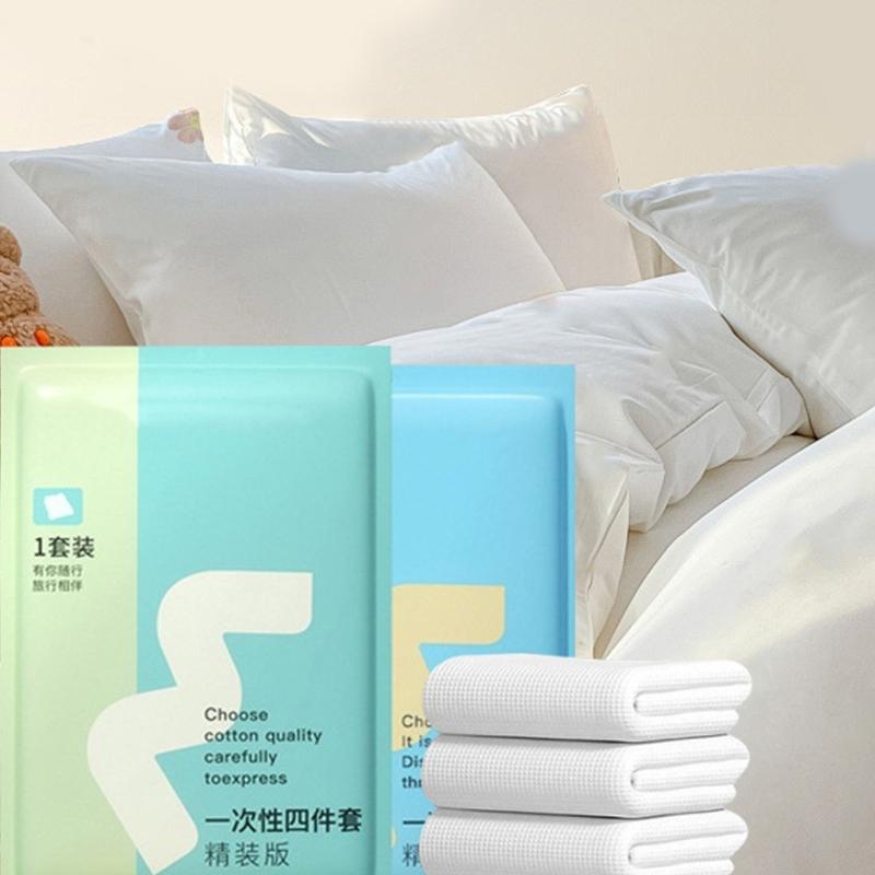Convenient And Hygienic Disposable Bedding Set Bed Sheet,Duvet Cover, Pillowcase For Hotels, Medicals Facilities