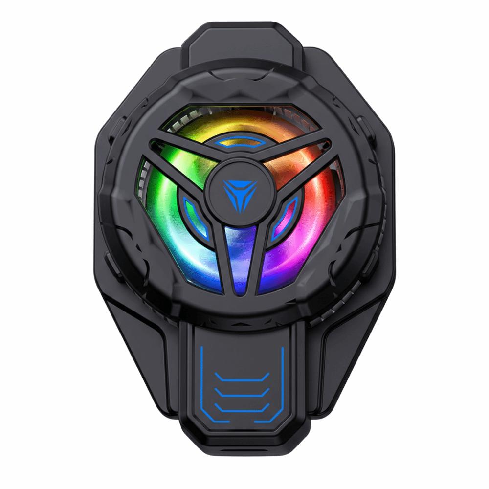 Fast Cooling Mobile Phone Cooler 2 in 1 Mobile Phone Cooling Fan Radiator Phone Game Cooler  Gaming style2-black