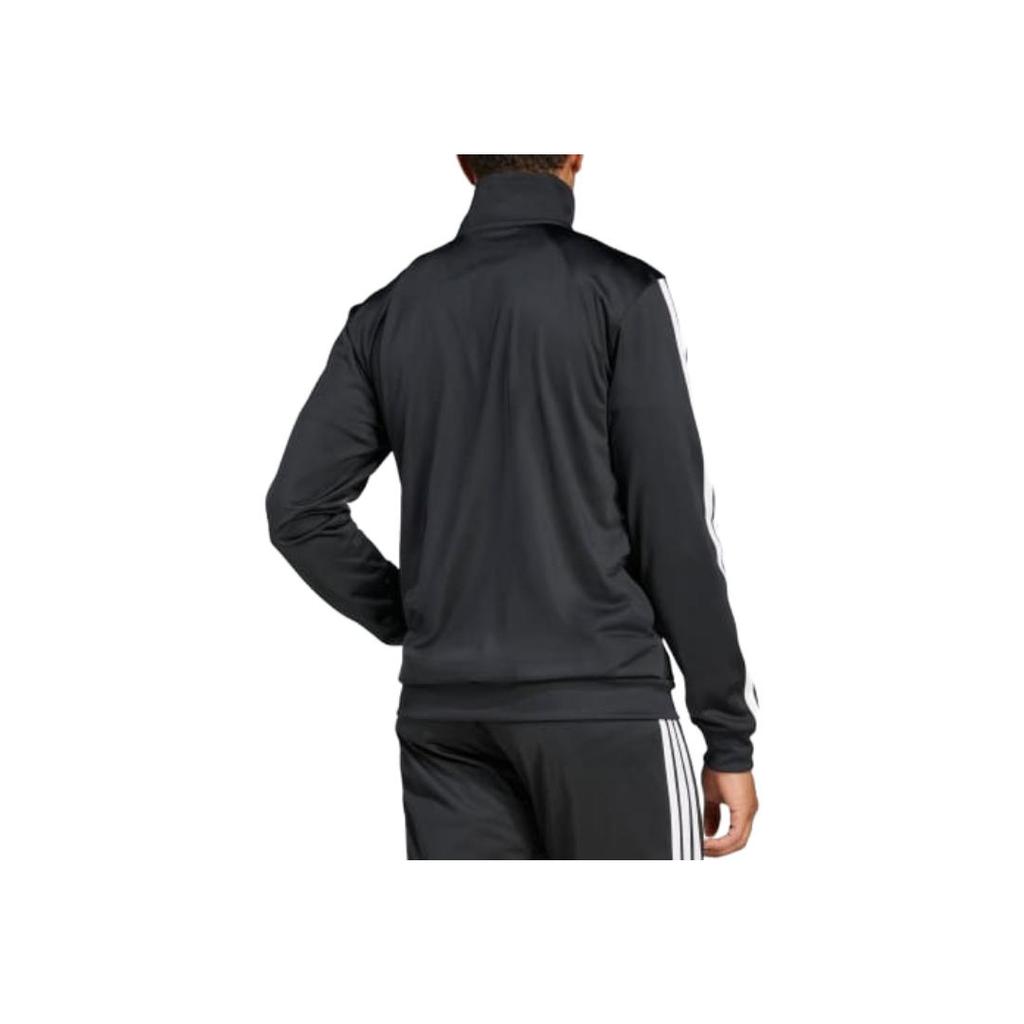 adidas Logo Stripe Zip-Up Stand Collar Long Sleeve Jacket Men Jacket Black JI8816