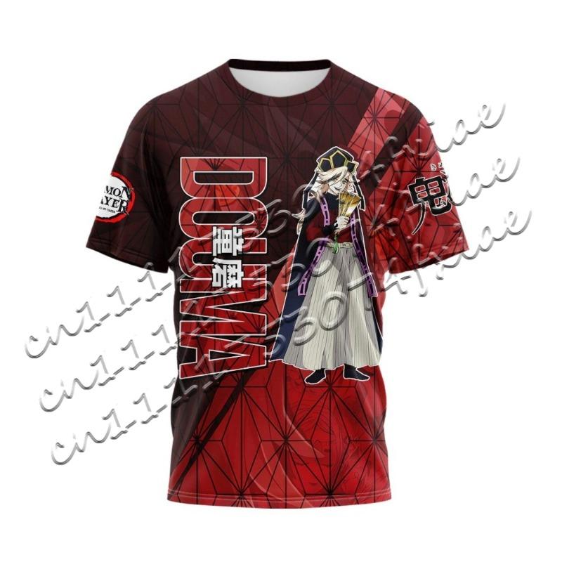 Men's/Women's New Tanjiro Kamado T-Shirt Short Sleeve Demon Slayer Water Breathing Print Anime Fan Fashion Casual Streetwear