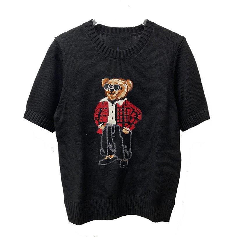 

Бестселер Жіночий светр з вовняної суміші, жакардовий, з мультяшним ведмедиком - Високоякісний, високоеластичний для осені та зими S