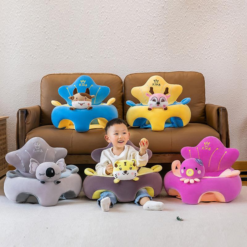 Baby Sofa Unterstützung Sitzbezug Plüsch Stuhl lernen, bequem zu sitzen Cartoon Kleinkind Nest Puff waschen keine Füllung Wiege