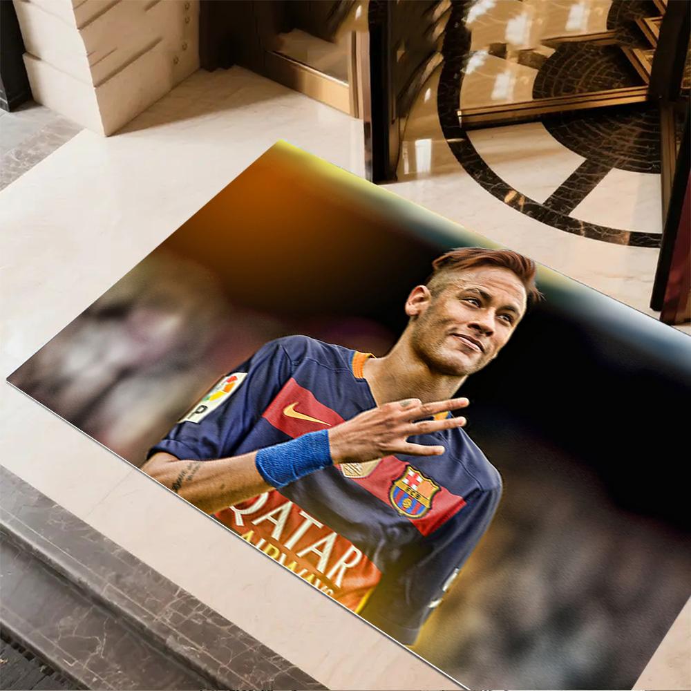 Brazilian Footballer Hairstyle Floor Rug Office Rug Perfect for Game Room Dormitory Bedrooms Study Room Anti-slip Rug Anime Office Decor