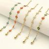 1pc Exquisite Enamel Daisy Flower Stainless Steel Ladies Bracelet Bohemian Style, Vacation Fashion Accessory